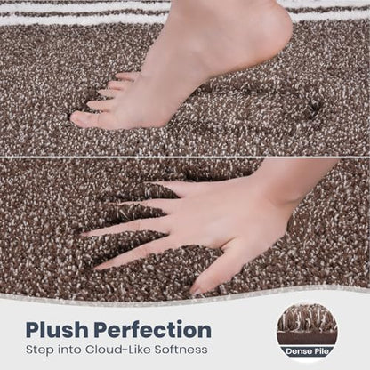 PURRUGS Bathroom Rug, Bath Mat, 20" x 30", Brown - color: Brown, size: 20" X 30"