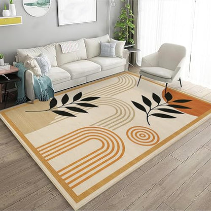 Boho Area Rug 4x6 for Living Room Mid Century Modern Area Rug - color: Boho, size: 4' x 6' (Rectangular)