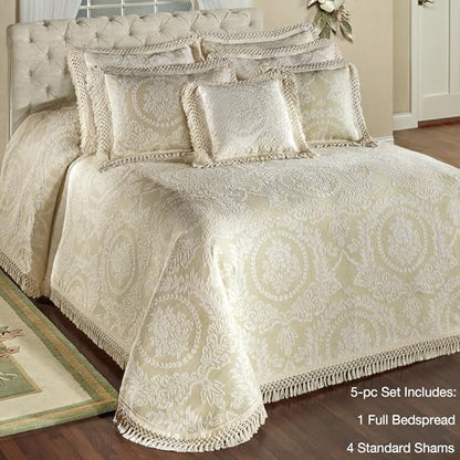 Touch of Class Timeless Bedding Set, Oversized Full Bedspread, 5 Piece Set - size: 5 Piece Full Bedspread Set