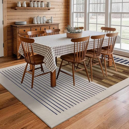 6x9 Washable Area Rug for Living Room, Abstract Striped, White Brown Black - color: Beige Brown, size: 6' x 9'(Rectangular)