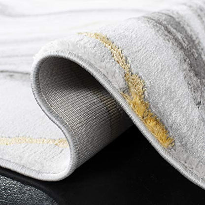 SAFAVIEH Craft Collection Runner Rug - 2'3" x 12', Grey & Gold, Modern Abstract Design, Non-Shedding & Easy Care, Ideal for High Traffic Areas in Living Room, Bedroom (CFT819F) - color: Grey/Gold, size: 2'3" x 12' (Runner)