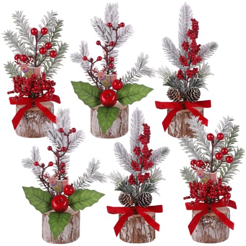 winemana Christmas Table Decorations Indoor Xmas Centerpieces Decor, 6 Pack - size: Style 8