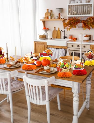 Thanksgiving Table Decorations, Fall Table Decorations for Autumn Harvest - style: Thanks Day