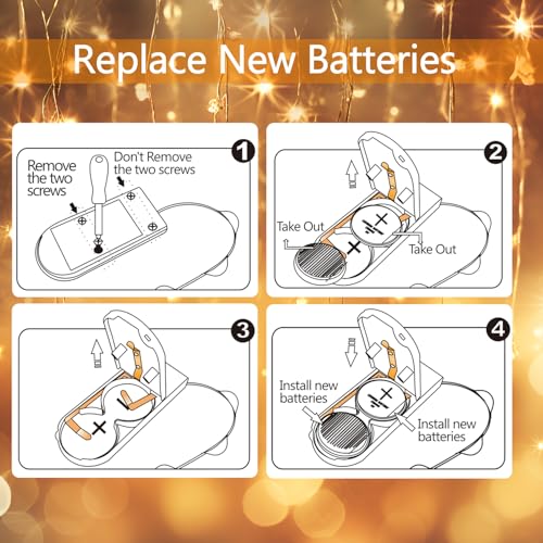 6 Pack Fairy Lights Battery Operated With Timer,2 Remotes,20 LED Warm White - color: Warm White, size: 6.5ft