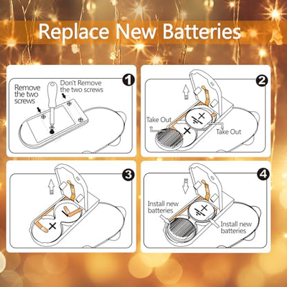 6 Pack Fairy Lights Battery Operated With Timer,2 Remotes,20 LED Warm White - color: Warm White, size: 6.5ft