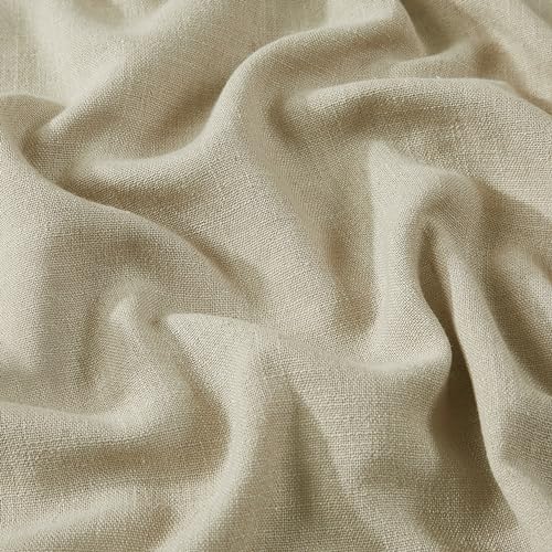 Vision Home Sand Pinch Pleated Full Blackout Curtains Linen Blended Room Darkening Window Curtains 72 inch for Living Room Bedroom Thermal Insulated Pinch Pleat Drapes with Hooks 2 Panel 40" Wx72 L - color: Sand, size: 40"W x 72"L (Pack of 2)