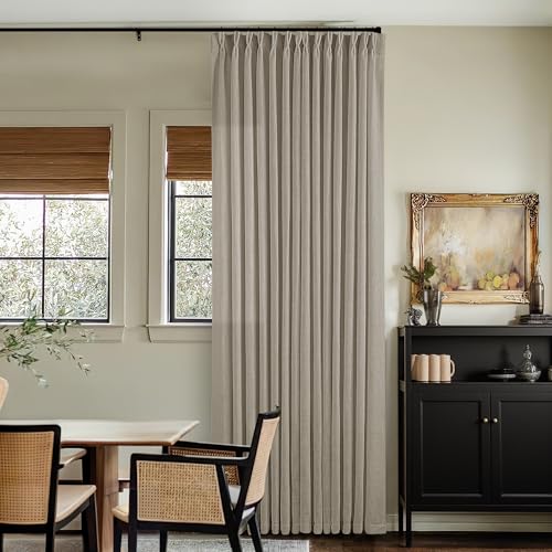 Modern Farmhouse Linen Curtains 80 Inches Long 2 Panels Set Burlywood Birch - color: Burlywood Birch, size: 40"W x 80"L (Pack of 2)