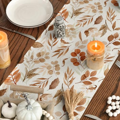 Artoid Mode 210 GSM Fall Table Runner Home Party Decor 13x108 Inch - size: 13" x 108", Table Runner