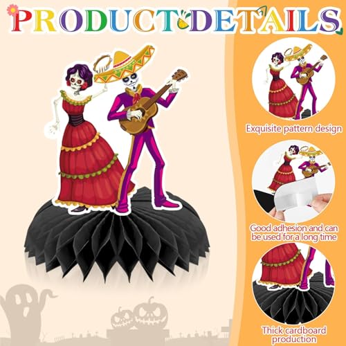 10Pcs Dia De Los Muertos Table Centerpieces Decorations - style: Day of The Dead Style