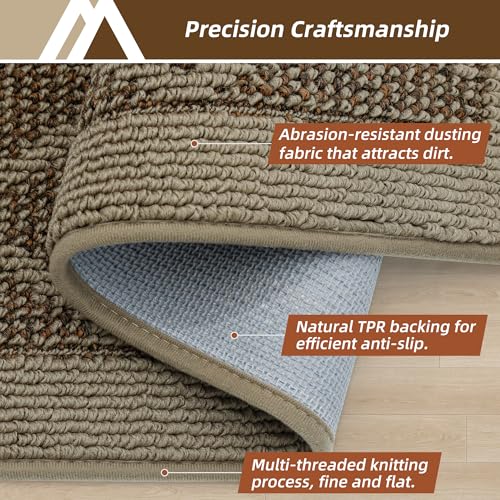 COSY HOMEER Non-Slip Door Mat 20"x32",Entryway Rugs Low Profile,Beige - color: Beige, size: 2'8" x 1'8" (Rectangular)
