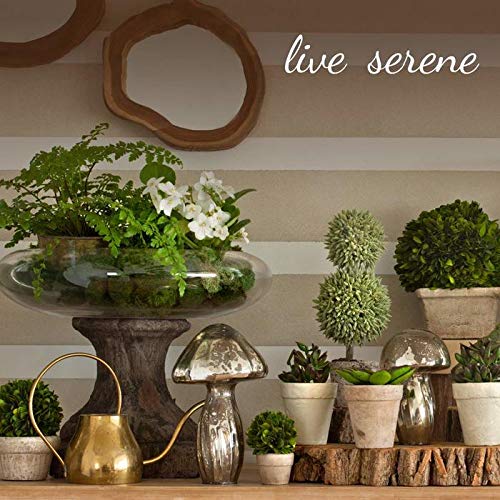 Serene Spaces Living Gold Glass Christmas Tree, Decorative Xmas Tree Sculpture, Holiday Decoration Figurine, Tabletop, Mantel Decor, Large, 7.5" Diameter & 25.5" Tall - size: Large