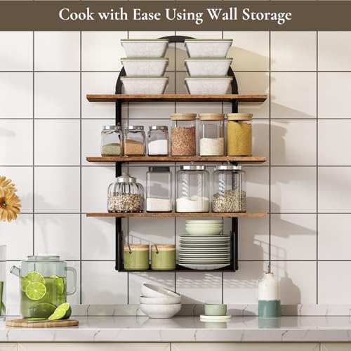 Floating Shelves Bathroom with Storage Basket,Decorative Wall Shelf - size: Arched