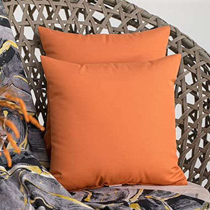 JMGBird Outside Pillows Patio Pillows Outdoor Throw Pillow with Insert - color: Orange
