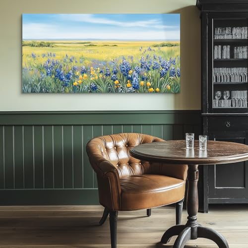 crmotu Nature Oversized Canvas Art, Rustic Meadow Scenic Prints 29"x57" - color: Coastal Wilderness, size: 57"L x 29"W