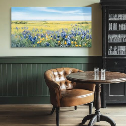 crmotu Nature Oversized Canvas Art, Rustic Meadow Scenic Prints 29"x57" - color: Coastal Wilderness, size: 57"L x 29"W