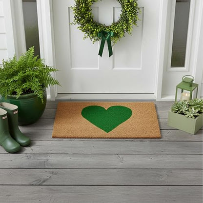 Calloway Mills Madison Heart Doormat (Green, 24" x 36") - color: Green, size: 2' x 3' (Rectangular)