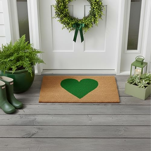 Calloway Mills Madison Heart Doormat (Green, 24" x 36") - color: Green, size: 2' x 3' (Rectangular)