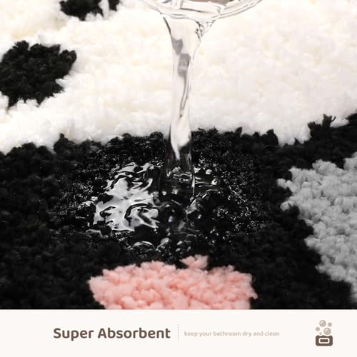 Molesun Cat Bath Mat 20x31, Soft Absorbent Microfiber Bath Rugs - color: Hello, size: 20" x 31"