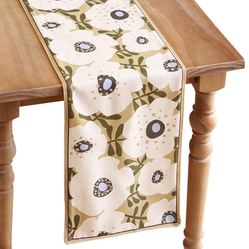 bilin gaier Designer French Linen Table Runner,71"x12"-Hidaka - color: Hidaka, size: 12"*71"