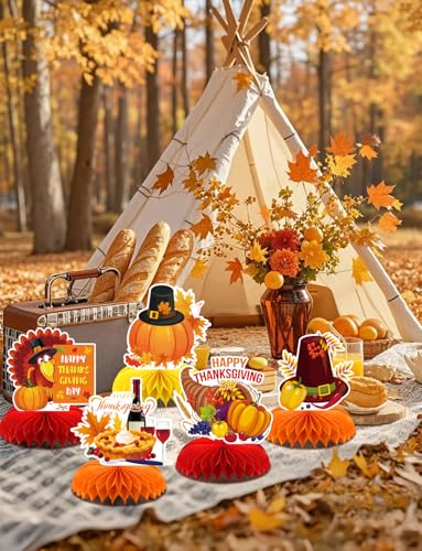 Thanksgiving Table Decorations, Fall Table Decorations for Autumn Harvest - style: Thanks Day