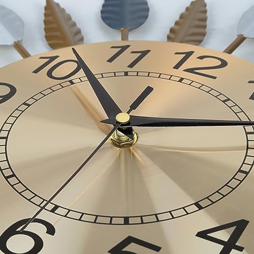 Lafocuse 23 Inch Metal Mid Century Modern Wall Clock for Living Room Decor