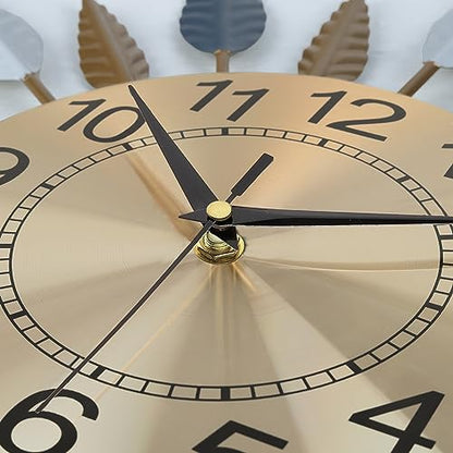 Lafocuse 23 Inch Metal Mid Century Modern Wall Clock for Living Room Decor