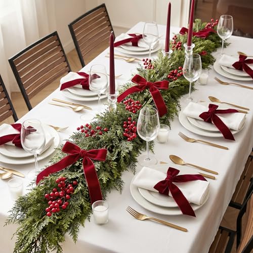 Daynight 6FT Christmas Garland, 1 Pcs Realistic Cedar Garlands - size: 6FT