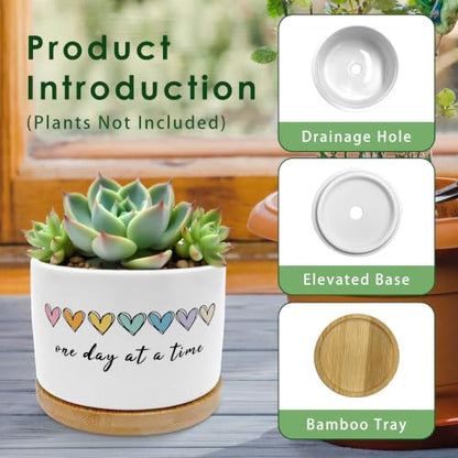 Inspirational Mental Health Gifts Plant Pots Planters - color: Style B