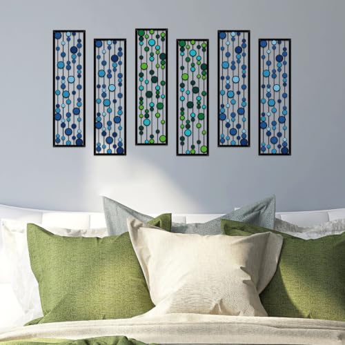 ShxTrade Geometric Metal Wall Decor - color: Blue