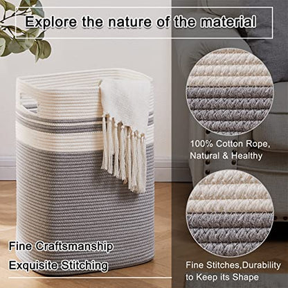 OIAHOMY Laundry Hamper Collapsible Laundry Basket Clothes Organizer Gray - color: Gray, size: 16.5*13*22