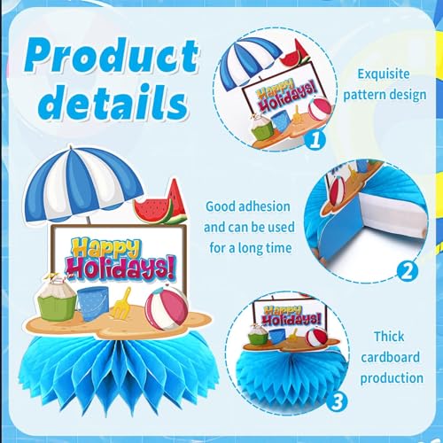 Summer Party Table Decoration, 10Pcs Hawaii Honeycomb Centerpieces - style: Summer Style