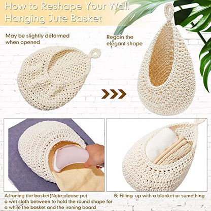 Honeydak 3 Hanging Baskets, Cream, Classic Teardrop - color: Cream, style: Classic Teardrop