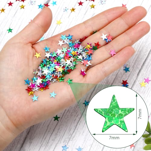 MARFOREVER Rainbow Star Confetti Glitter Star Confetti Party Supplies - style: Rainbow Star