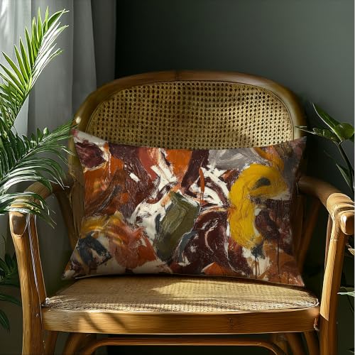 Mid Century Modern Abstract Throw Pillow Cover 12x20 Double-Sided - color: Abstract -13