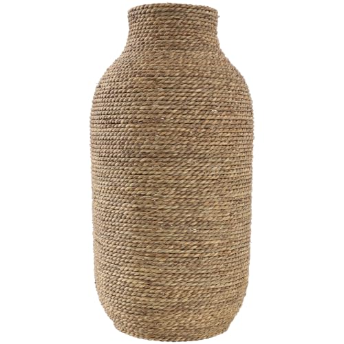 Deco 79 Seagrass Vase, Vase 10" x 10" x 19", Brown - size: 10" x 10" x 19"