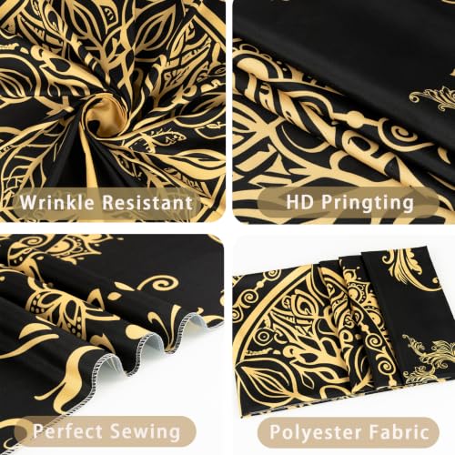 Black Golden Boho Tapestry for Bedroom, Hippie Tree of Life Wall Tapestries - color: H - Black Golden Tapestry, size: 60"L x 51"W