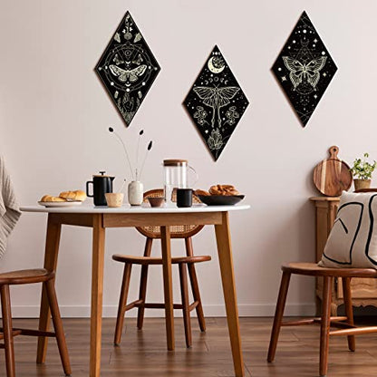 Sintuff Mushroom Wall Art Gothic Boho Sun Moon Phases Decor,Mysterious - style: Mysterious