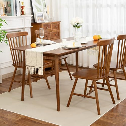 Boho Cream Table Runner, 12x36 Inches - color: Cream, size: 12" x 36"