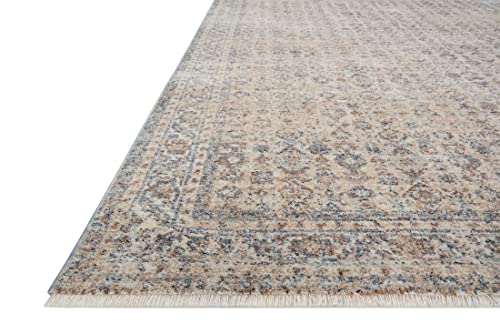Loloi Angela Rose Blake Beige/Denim 2'-0" x 3'-0" Accent Rug - color: Beige / Denim, size: 2' x 3' (Rectangular)