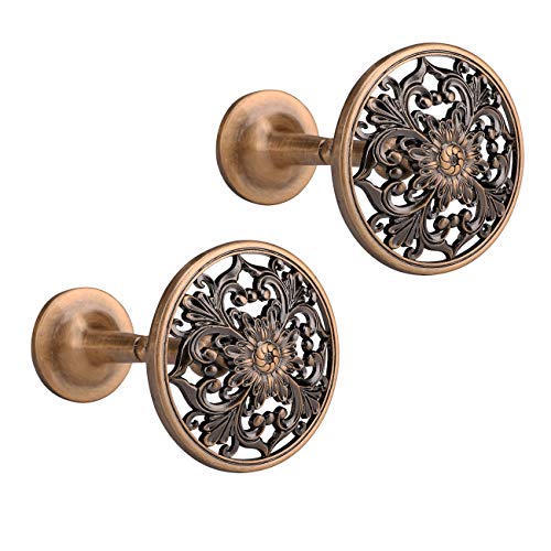 Lewondr Curtain Holdbacks, Set of 2, Copper - color: Copper