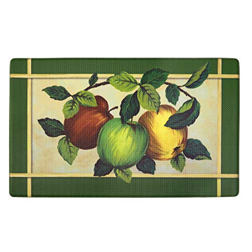 Anti-Fatigue Floor Comfort Mat, 18 x 30 in, Multi Color, Waterproof - size: 30"L x 18"W x 0.5"Th, style: Apple Orchard