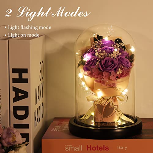 Birthday Gifts for Women, Christmas Day Roses Gifts for Women - color: Purple