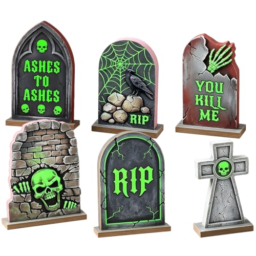 Halloween Tombstone Decor, Halloween Table Decorations Indoor for Home - style: RIP