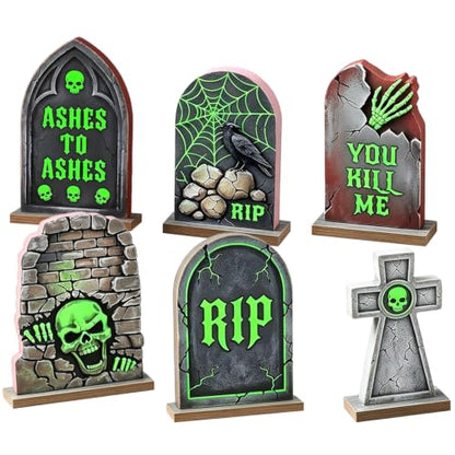 Halloween Tombstone Decor, Halloween Table Decorations Indoor for Home - style: RIP