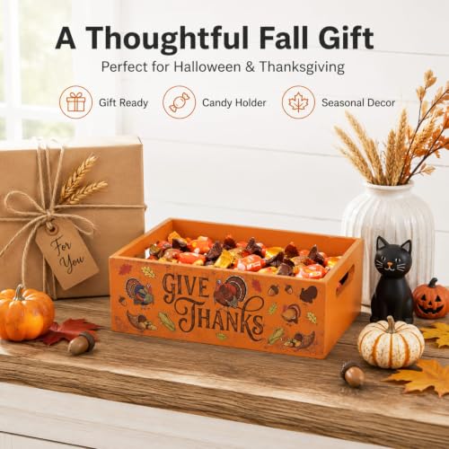 Large Halloween Candy Bowl Trick or Treat Holder Double Sided