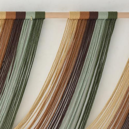 Macrame Wall Hanging Large Boho Wall Decor Yarn Wall Art Tapestry 57"W*31"L - color: Yellow Green