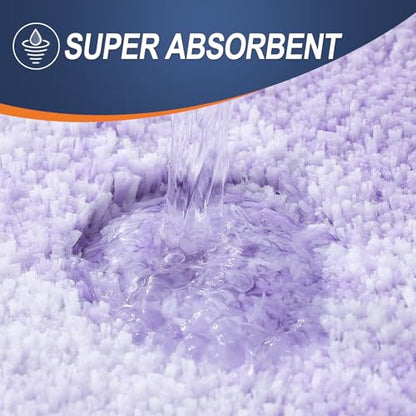 OLANLY Small Bathroom Rugs 24x16, Extra Soft Absorbent Microfiber Bath Rugs - color: Light Purple, size: 24" X 16"