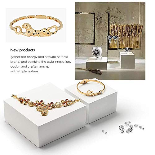 Oirlv Small White Display Riser for Jewelry,Cute Trophy Base for Showcase - color: SM05201