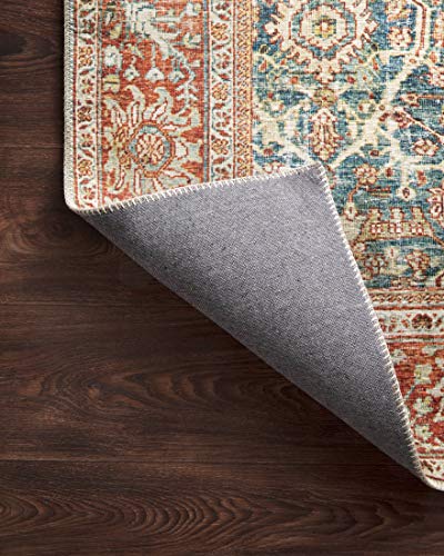 Loloi Layla Ocean/Rust 2'-6" x 9'-6" 러너 러그 - color: 오션 / 러스트, size: 2피트 6인치 x 9피트 6인치