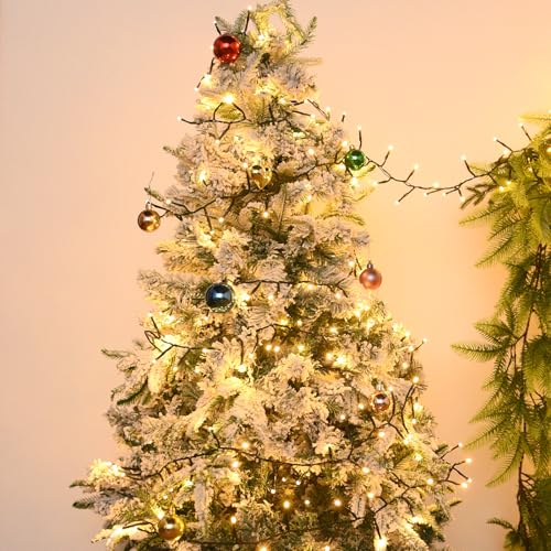 500 LED Cluster Lights Fairy Lights Plug in with Remote for Christmas Tree - color: Warm White, size: 500 LED